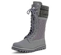 Polar Womens Snow Durable Outdoor Thermal Winter Warm Waterproof Mid Calf Boot - Grey - UK4/EU37 - YC0378