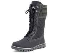 Polar Womens Snow Durable Outdoor Thermal Winter Warm Waterproof Mid Calf Boot - Jet Black - 4