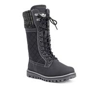 Polar Womens Snow Durable Outdoor Thermal Winter Warm Waterproof Mid Calf Boot - Jet Black - 7