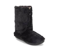 Polar Women’s Faux Fur Indoor Outdoor Boot Slippers - Memory Foam Lined House Shoes with Zip Closure, Plush Warm Lining & Non-Slip Rubber Sole - Cosy Winter Comfort Footwear - Dark Grey - UK3/EU36