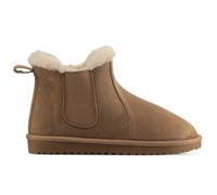 VIVA Women's Polar Women's Faux Fur Chelsea Boots - Slip-On Ankle Boot with Fleece in Tan | Size: 5 Viva Tan 5