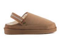 Polar Women's Suede Comfort Faux Fur Clogs - Breathable Slip-On with Adjustable Strap & Lightweight Durable Sole - Casual Everyday Footwear for Home, Travel & Walking - Tan Aztec 6