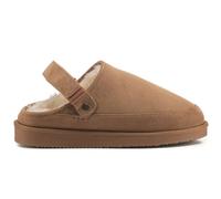 VIVA Women's Polar Women's Suede Comfort Faux Fur Clogs - Slip-On Adjustable Strap in Tan | Size: 7 Viva Tan 7