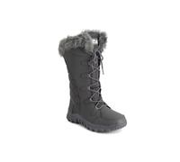 VIVA Women's Quilted Lace Up Waterproof Outdoor Cuff Snow Rain Boots in Dark Grey | Size: 5 Viva Dark Grey 5