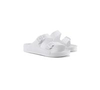 VIVA Women's Verda: Women's Lightweight Waterproof Double Buckle EVA Sandals in White | Size: 4 Viva White 4