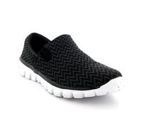 VIVA Womens Walking Super Lightweight Running Shoe Shock Absorbing Trainers - 4 - Black/White