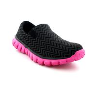 Get Fit Womens Walking Super Lightweight Gym Sports Running Shoes Shock Absorbing Trainers, 5 UK, Black Fuschia