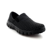 Get Fit Women’s Slip-On Walking Shoes - Lightweight Breathable Trainers with Memory Foam - Casual Work Sneakers - Comfortable Gym, Travel & Everyday Wear - Black - UK6/EU39