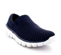 Get Fit Women’s Slip-On Walking Shoes - Lightweight Breathable Trainers with Memory Foam - Casual Work Sneakers - Comfortable Gym, Travel & Everyday Wear - Navy - UK6/EU40