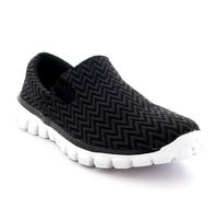 VIVA Womens Walking Super Lightweight Running Shoe Shock Absorbing Trainers - 6 - Black/White