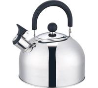 Vivaas 2.5L Silver Whistling Kettle Stainless Steel Metalic Tea Kettle Teapot with Cool Touch Ergonomic Handle Induction Kettle, Hob Kettle Suitable for All Hob Types