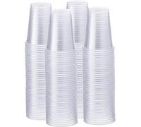 VIVAAS 200 X 7oz Clear Plastic Cups Disposable Drink Drinking Cups for Water Coolers, Travel, Camping, Offices, Home, Picnic, Everyday Use Parties and Events 180ml Durable Disposable Glasses