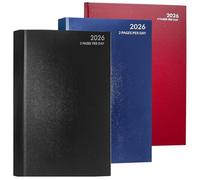 VIVAAS 2026 A4 2 Full Pages Per Day Classic Diary Appointment Year Planner Office Hardback Desk Diary Calendar Organiser For Business, Office, Home, Traveling, Organization, Appointments (Random)