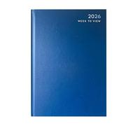 VIVAAS 2026 Diary A4 | A5 | A6 Page A Day Desk And Week To View Hard Backed Diaries Organiser For Student, Teacher, Home, Office, Business Year Planner (A5 Week To View, Blue)