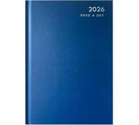 VIVAAS 2026 Diary A4 | A5 | A6 Page A Day Desk And Week To View Hard Backed Organiser For Student, Teacher, Home, Office, Business Year Planner (A5 Day A Page, Blue)