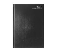 VIVAAS 2026 Diary A4 A5 A6 Week to View And Day A Page Diary With Half Saturday And Sunday Page Diaries Organiser For Student Teacher Home Office Business (A5 Week To View, Black)