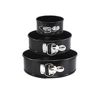 VIVAAS 3 Pcs Cake Tin Set with Non Stick & Leakproof Springform Round Design Removable Bottom for Baking Trays Cake, Cheesecake