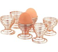 VIVAAS 6 X Copper Spiral Wire Boiled Egg Holder Serving Cups Sponge Holders Spring for Home Kitchen Ideal for Restaurant, Kitchen, Dining Room and Other Places Need to Place Eggs Or Duck Eggs