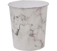 VIVAAS 9 Litre Plastic Marble Waste Paper Basket Bin Round Waste Basket Trash Can Lightweight Recycling Rubbish Bin for Home Office Kitchen Bedroom, Garbage Container Dustbin