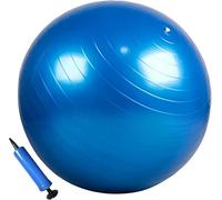 VIVAAS Anti-Burst Gym Ball 75cm- Exercise Birthing Ball Yoga Swiss Core Fitness core strength training, stretching, toning, resistance, Pregnancy And Labour With Hand-pump included (Blue)