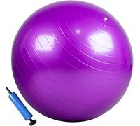 VIVAAS Anti-Burst Gym Ball 75cm- Exercise Birthing Ball Yoga Swiss Core Fitness core strength training, stretching, toning, resistance, Pregnancy And Labour With Hand-pump included (Purple)
