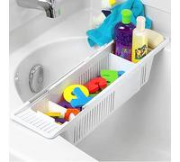 VIVAAS Bath Tray Extendable Bath Caddy Tray for Bathtub Adjustable Bath Table Tray Over Tub Bathroom Accessories Fits Most Bath Sizes Bathroom Storage for Kids Bath Toys Baby Bath