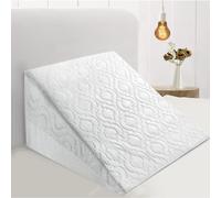 VIVAAS Bed Wedge Pillow Back Support Cushion Memory Foam Incline Support For Acid Reflux Back Pain Orthopedic Pillow For Reading, Sleeping, Leg Pain,Rest Elevation, Snoring Removable Washable Cover
