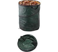 VIVAAS Large 120L Heavy Duty Strong Pop Up Garden Waste Refuse Rubbish Bag with Handles Extra Large Reusable Garden Waste Sack Grass Leaf Soil Compost Bin Bags Sacks
