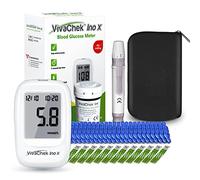 VivaChek Ino X Diabetes Test Kit, Blood Sugar Tester with Ketone and Hypo Warning, 900 Memory, Blood Glucose Monitor with Test Strips x 50 and Lancet x 50 -in mmol/L