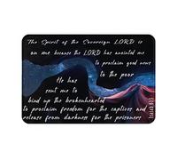 Vivacite Prayer Mat Christian Gifts for Women Men Faith Religious Spiritual Gifts for Women Prayer Rug with Bible Verse Christian Decor Area Rug for Pray and Meditaion Scripture Isaiah 61:1, 24''X16''