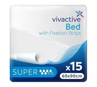 Vivactive Bed Pads with Fixation Strips 60x90cm 15 Pack