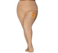 VivaCurve Plus Size Fleece Lined Tights for Women Opaque Warm Thermal Stockings Thick Pantyhose Winter, Nude, 5X-Large-6X-Large