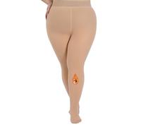 VivaCurve Plus Size Fleece Lined Tights Women Fake Translucent Warm Pantyhose Sheer Thick Thermal Leggings for Winter, Nude, L/XL
