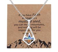 Vivaday Christian Mustard Seed Necklace | Faith Can Move Mountains Pendant with Abalone Shell | Inspirational Gift Jewelry for Women, Mom, Grandma, Grandma | YA4475