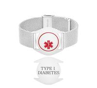 Vivaday First Responder Medical ID Bracelet | Custom Engraved Stainless Steel watch band Tag | Gentle on Skin & Durable | Outdoor, Workout & Daily Use | Medical Symbol Included YA6080