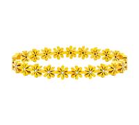 Vivaday Gold Plated Daisy Cuff Bracelet Summer Vacation Style Super Immortal Flower Bracelet for Best Friend Girlfriend College Girl Birthday Graduation Return to School Bracelet