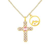 Vivaday Mustard Seed Cross Pendant Necklace | Adjustable Inspirational Matthew 17:20 Bible Verse Necklaces | Symbolizes the idea that even a small amount of faith can achieve great thing YA4785