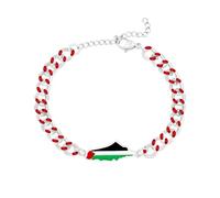 Vivaday Support Palestine Oil Drop Bracelet | Freedom and Love Bracelets | Palestinian Flag Rope Peace Jewelry for Support | Handmade Palestinian Wristband YA5881
