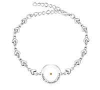 Vivaday Women's Faith Bracelet | Heart Link Chain and Round Mustard Seed Charm | Nothing is Impossible with God | Hypoallergenic Platinum-Plated Christian Jewelry Gift YA4282