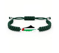 Vivaday Woven Bracelet with Palestinian Pride | Palestinian Freedom Peace Wristband | Palestinian Flag Charm Bracelets | Handcrafted Peace Jewelry for Justice YA5882