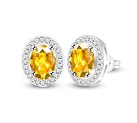 Vivaday Yellow Fortune Earrings for Women, Large Zirconia CZ Jewelry for Friends Best Friend Bestie Friendship Wisdom Gift YA5119