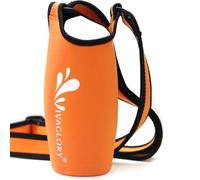 VIVAGLOR Water Bottle Carrier, Lightweight Comfortable Neoprene Water Bottle Holder Bag for Daily Walking, Hiking and Other Outdoor Activities, Fits 8-9CM Diameter, Orange