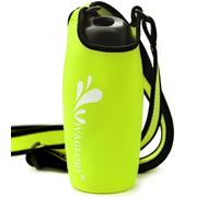 VIVAGLOR Water Bottle Carrier, Lightweight Comfortable Neoprene Water Bottle Holder Bag for Daily Walking, Hiking and Other Outdoor Activities, Fits 8-9CM Diameter, Bright Yellow