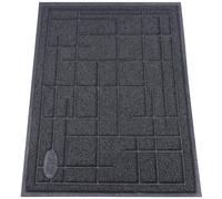 VIVAGLORY Cat Litter Mat Trackpad Litter Tray Mat, Easy Clean Mess Free Waterproof Anti-Tracking, Muddy Cat Box Catcher for Floor & Indoor, 60cm×43cm, Black