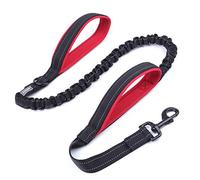 VIVAGLORY Dog Lead Pullsafe Bungee Dog Lead, Leash with 2 Padded Handle & Double Handle for Training & Walking, Bungee Anti Pull for Pet That Pull, 1.2m x 2.5cm, Black