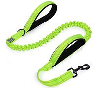 VIVAGLORY Dog Lead Pullsafe Bungee Dog Lead, Leash with 2 Padded Handle & Double Handle for Training & Walking, Bungee Anti Pull for Pet That Pull, 1.2m x 2.5cm, Bright Yellow