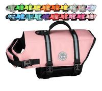 VIVAGLORY Dog Life Vest Rip Stop Dog Life Jacket, L, Sakura Pink
