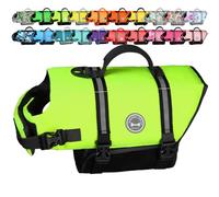 VIVAGLORY Dog Life Vest Rip Stop Dog Life Jacket, M, Bright Yellow