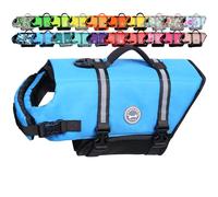 VIVAGLORY Dog Life Vest Rip Stop Dog Life Jacket, S, Blue