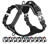 VIVAGLORY Easefit No Pull Dog Harness with Handle & Front Clip, No Pull & Heavy Duty for Puppy Pet, Dog Harness for Training & Walking, XS, Black